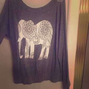 King sleeve elephant sweater